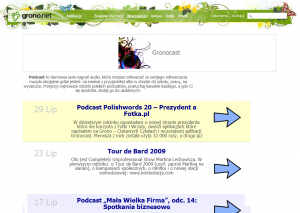 Lista podcastów gronocast_lista