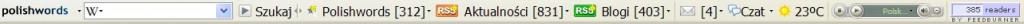 Radio internetowe w pasku Polishwords