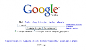 Podróbka Google Podróbka Google