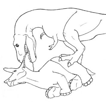 Ilustracja Jedzenie Triceratopsa w 4 krokach [+18] + 7 ciekawostek o dinozaurach - Polishwords News