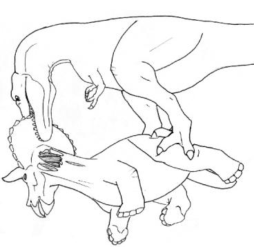 Ilustracja Jedzenie Triceratopsa w 4 krokach [+18] + 7 ciekawostek o dinozaurach - Polishwords News